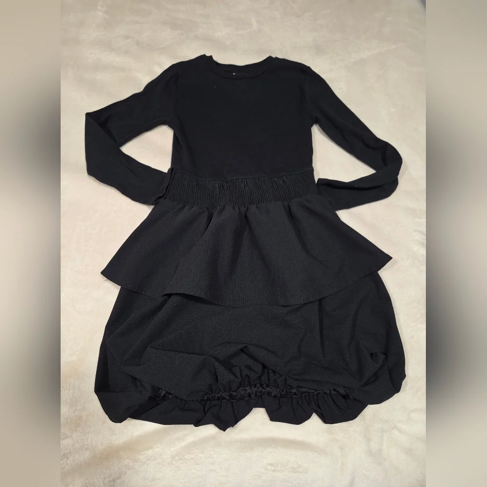 Zara Black Layered Kids Dress